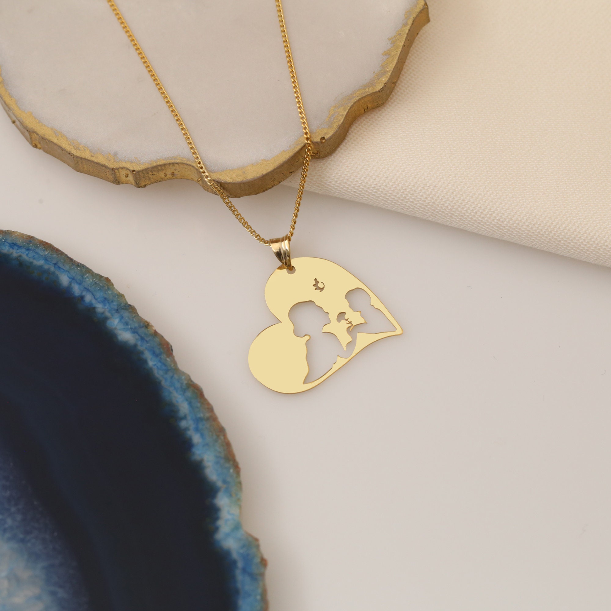 Collana Lunga in Argento 925 placcato Platino con Bead Lucide