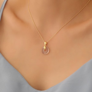 Minimalistische sterlingzilveren labradorietketting: genezende kristallen hanger