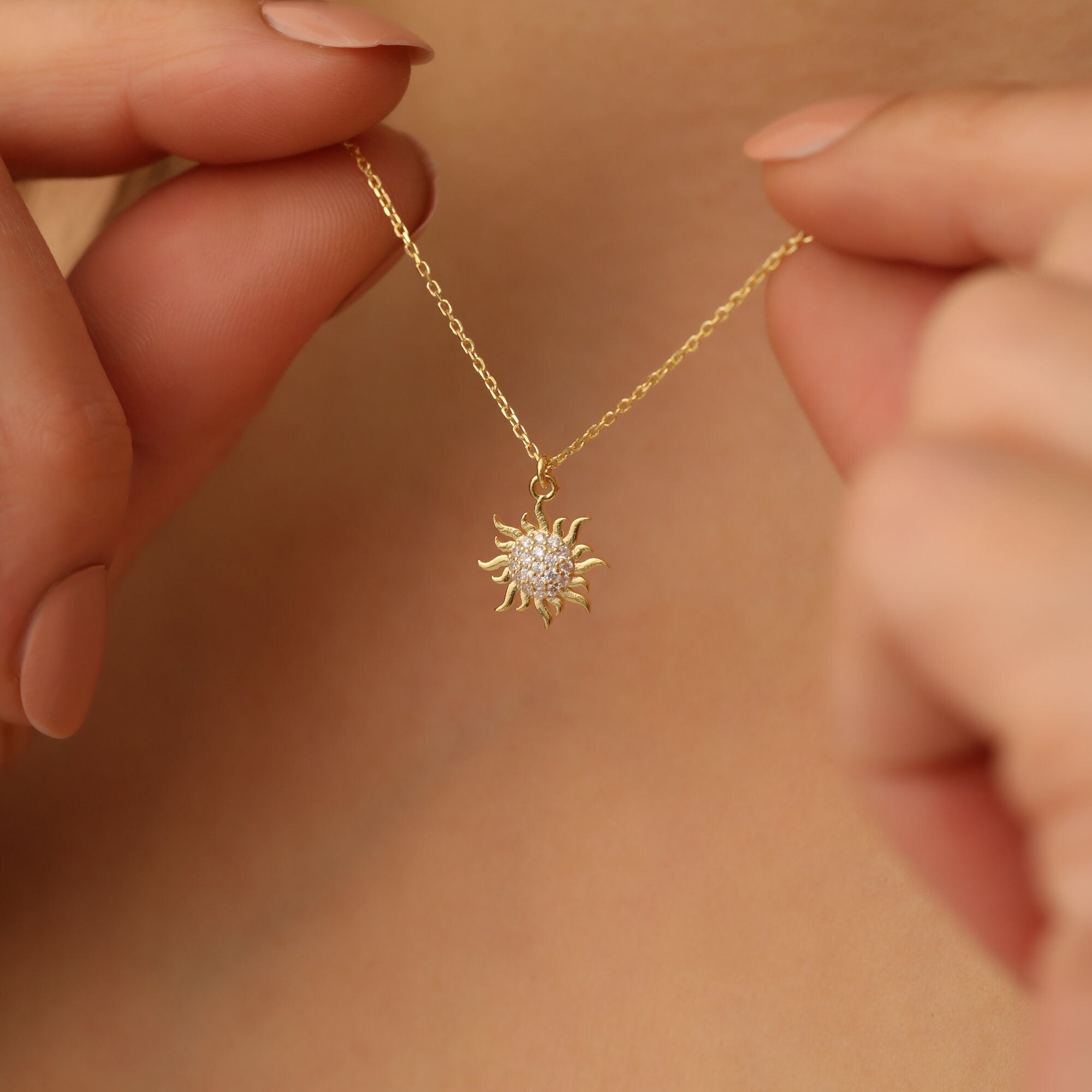 FUNEIA 2 collane a pancia in oro da donna, 14 carati, con paillettes, a strati, con cristalli, regolabile, per donne e ragazze
