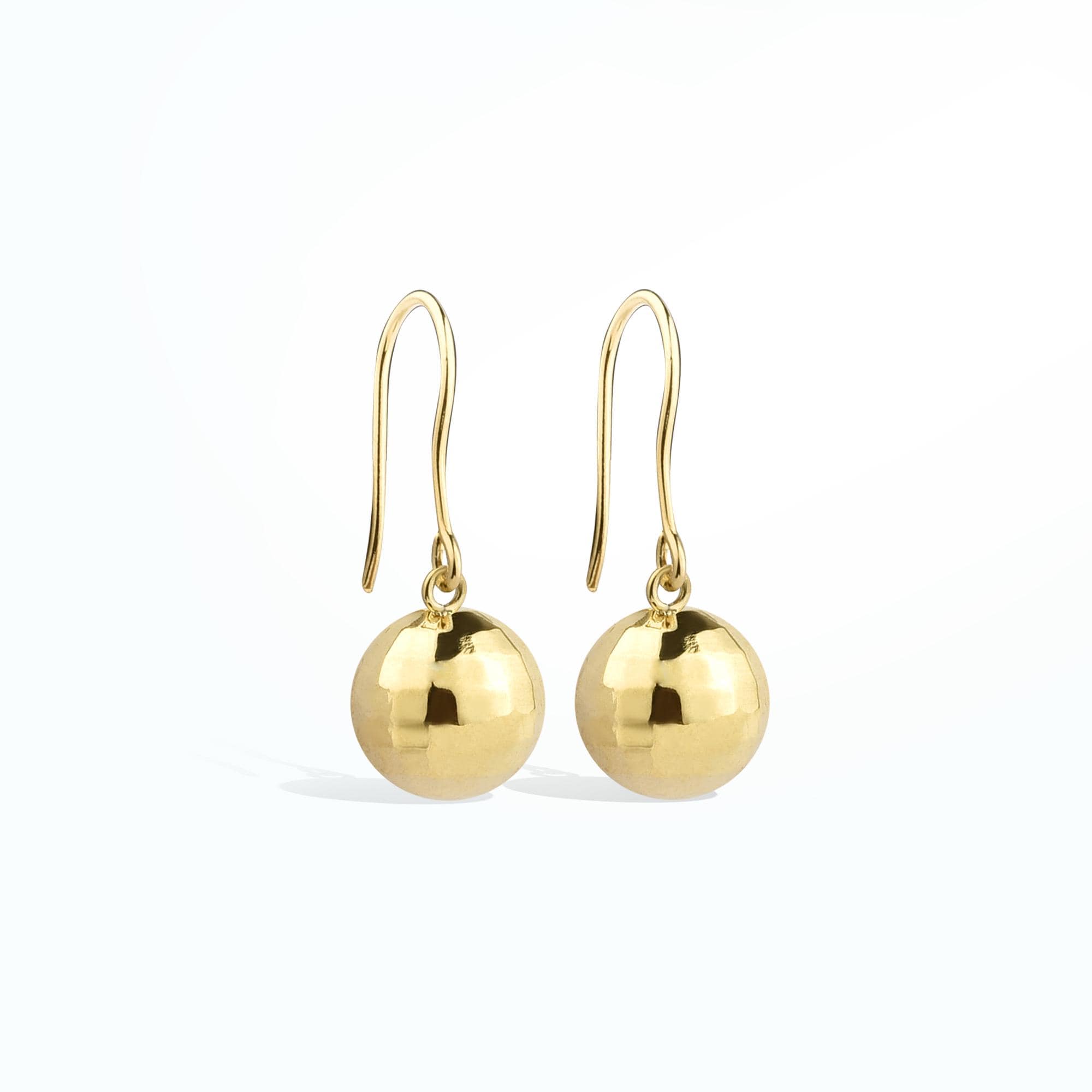 Orecchini Pendenti A Sfera Grande Doubnine | Tripla Palla Dorata Con Catena | Gioielli Donna Alla Moda