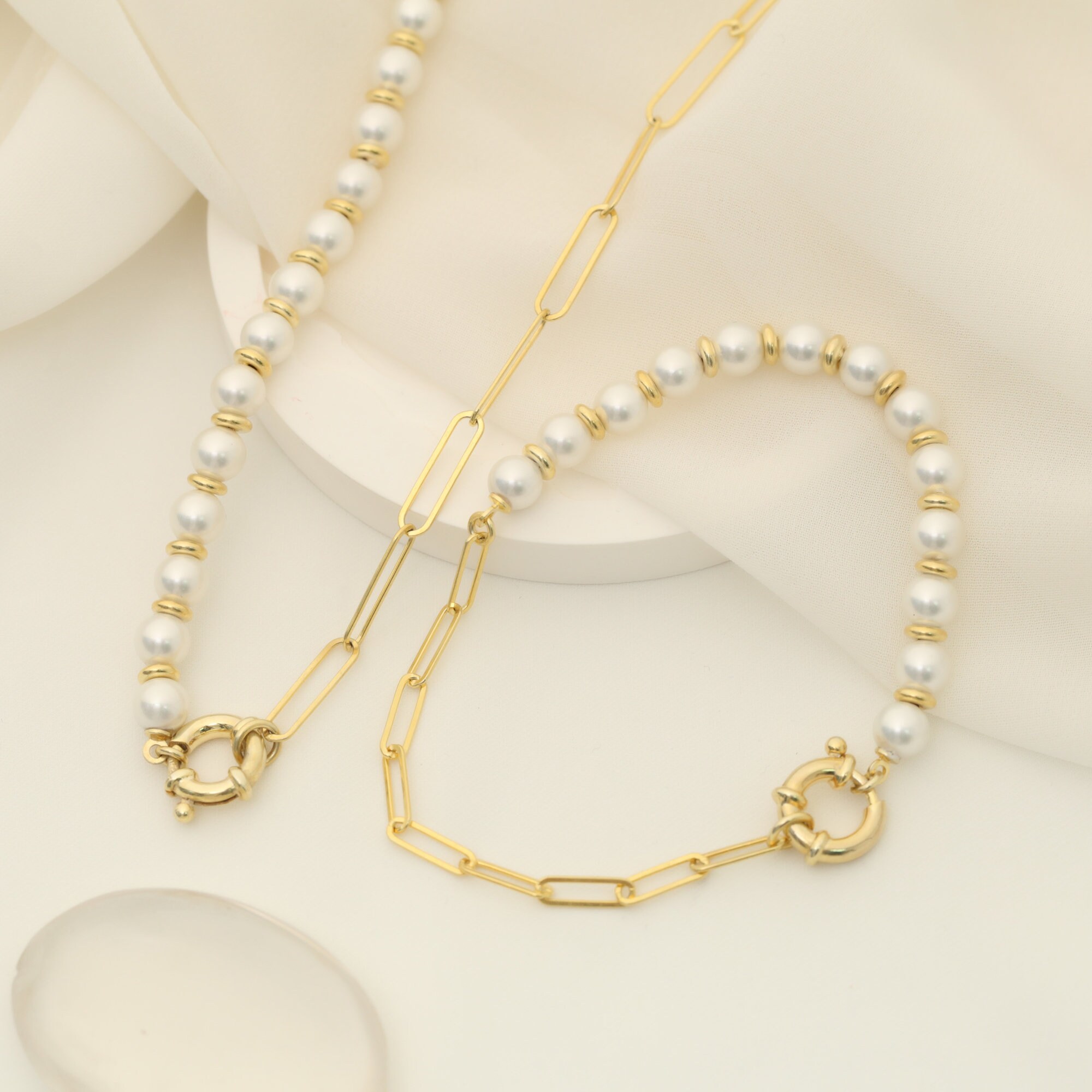 [MERRYMOTIVE] 韓国☆Special moment pearl and pearl Necklace MERRYMOTIVE] 韓国☆Special moment pearl and pearl Necklace
