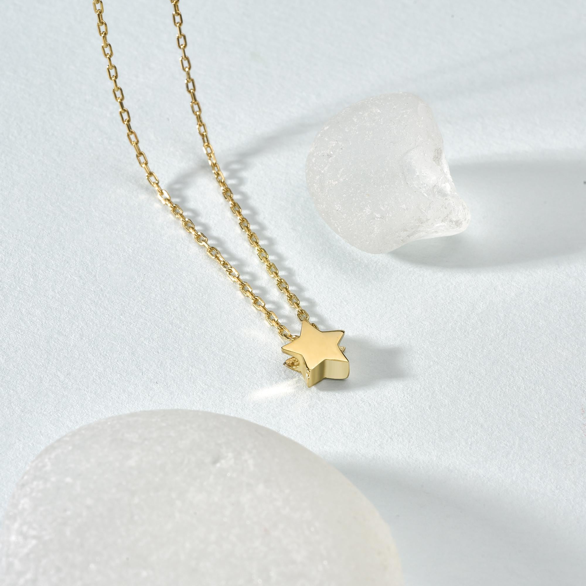 ※特別値下げ！Star Necklace Gold STAINLESS STEEL Gold STAR NECKLACE 316L Metal Pendant Chain