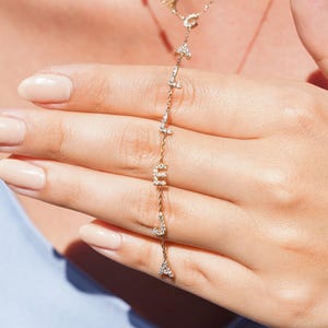 Pave Initial Lariat Necklace: Sterling Silver Personalized Y Necklace