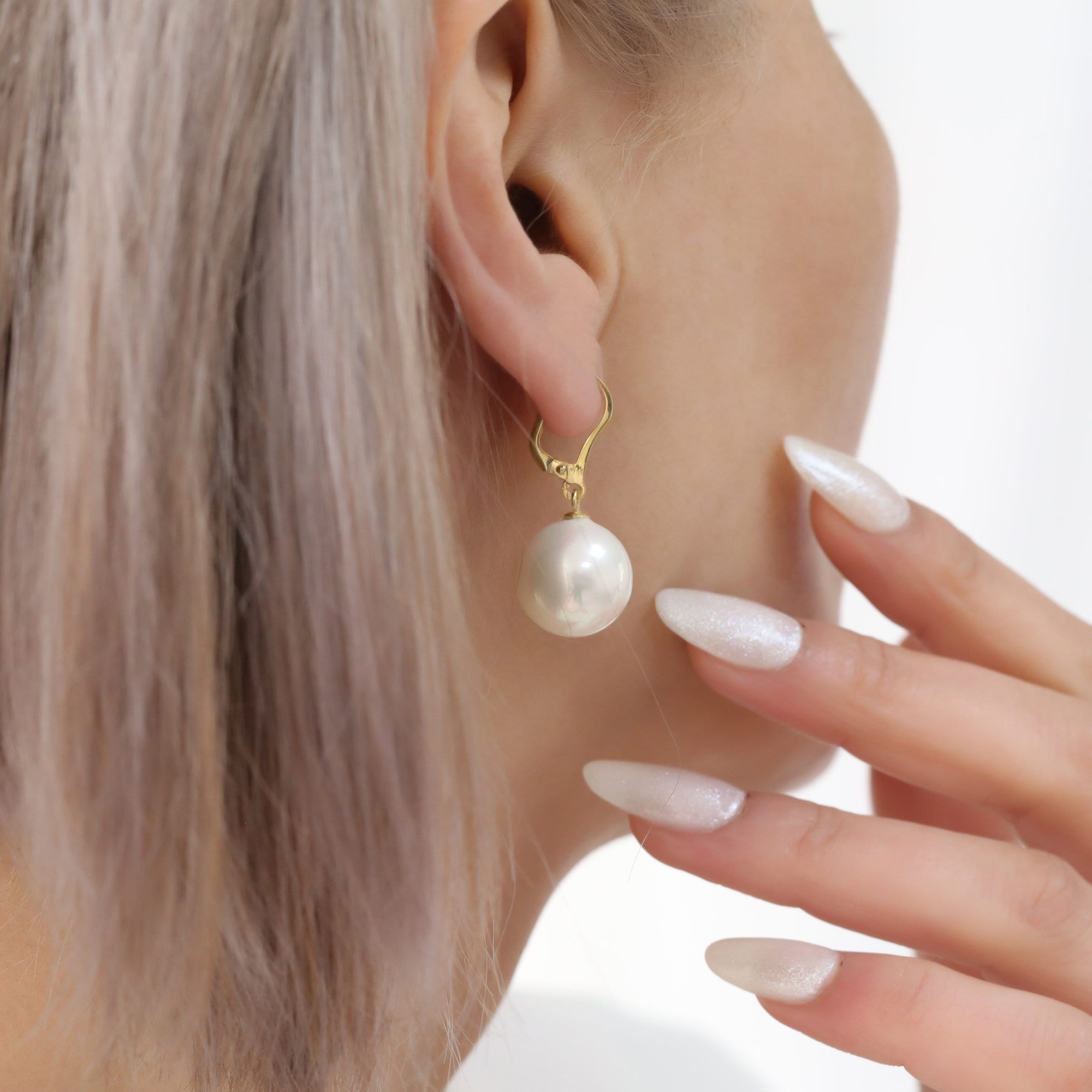 Perlas Aretes Bonitos Para Mujer Regalo Para Mamá Pendientes De