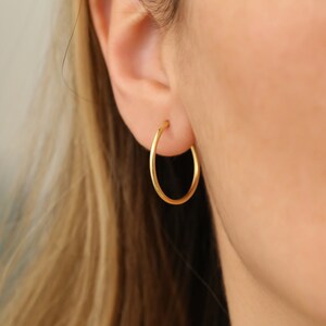 Sterling silver hoops, Boho earrings, Simple earrings, Women&#39;s jewelry, 925 Silver Earrings, Huggie earrings, Silver jewelry