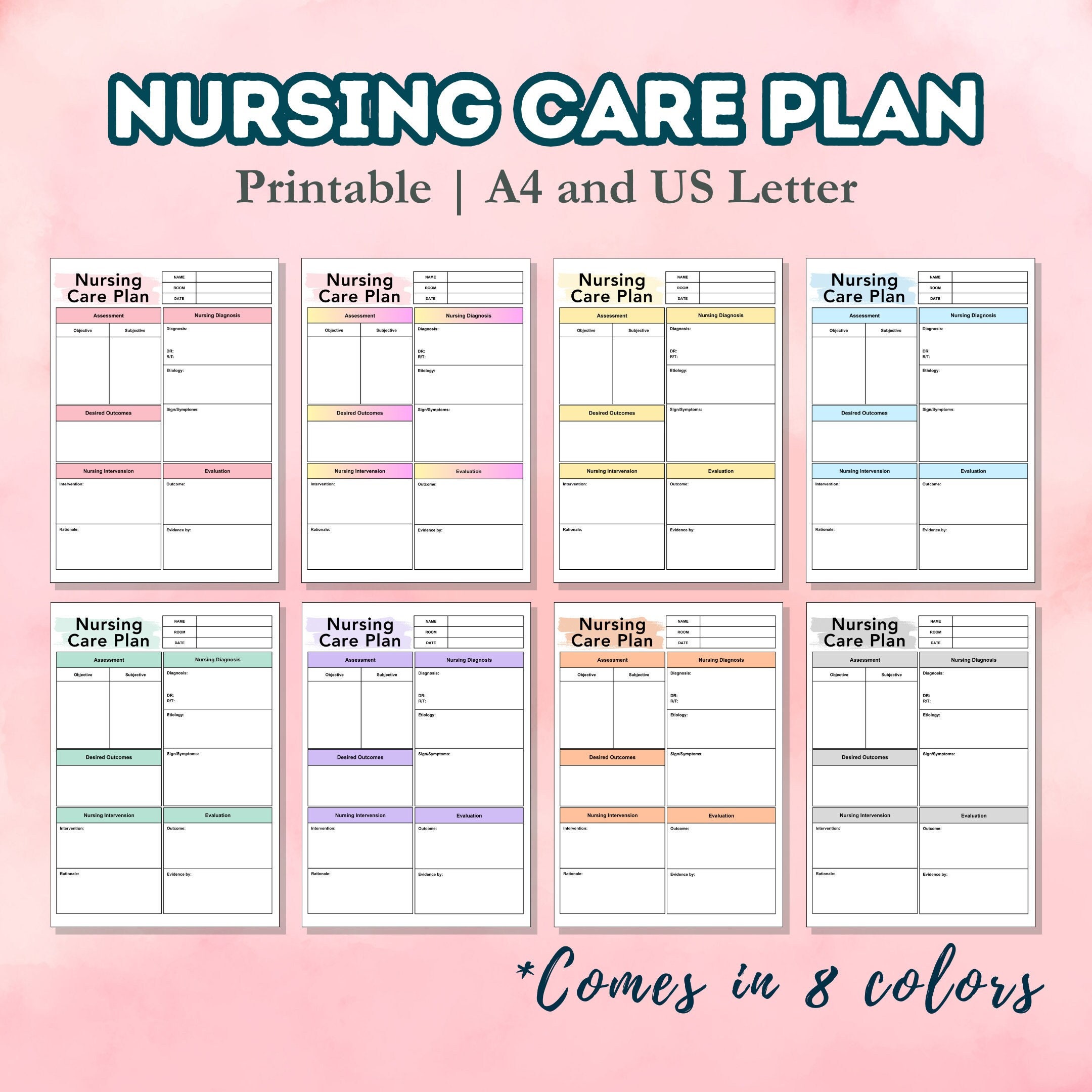 Printable Nursing Care Plan Nurse Care Plan Student Nurse Sheets ...