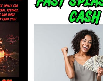 FAST MONEY SPELL – ‘Fast Splash of Cash’ | Digital Grimoire Page