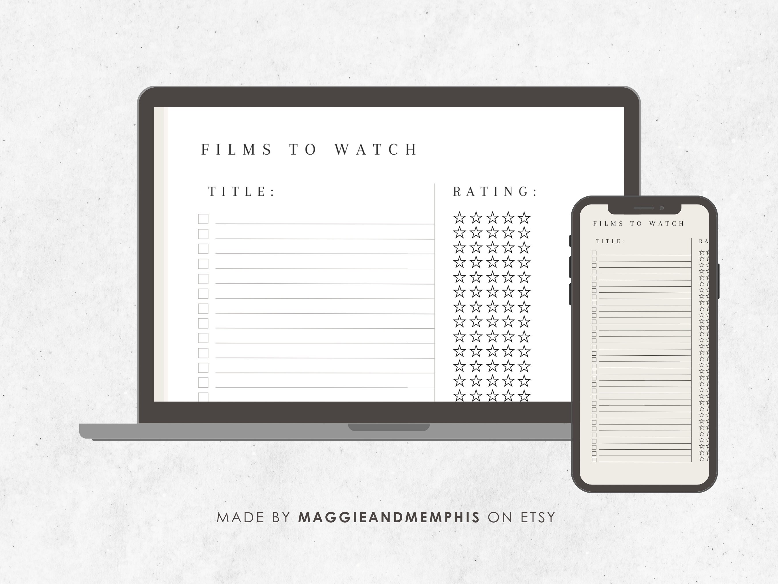 Hobby Tracker Bullet Journal Template Printable PDF Digital Download ...