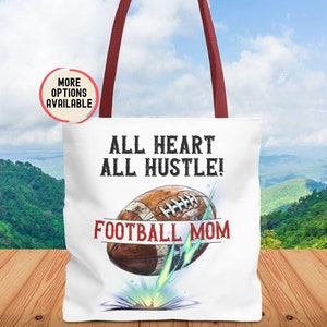 Funny Football Mom Gifts, Custom Fan Tote Bags, Totes for Mama Birthday Presents, Mommy Sports Lover, Team Tournament Gift, Fun Game Day Bag