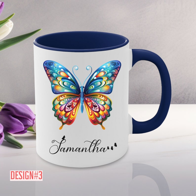 Personalized Butterfly Mugs Gifts for Mom, Custom Butterly Lovers