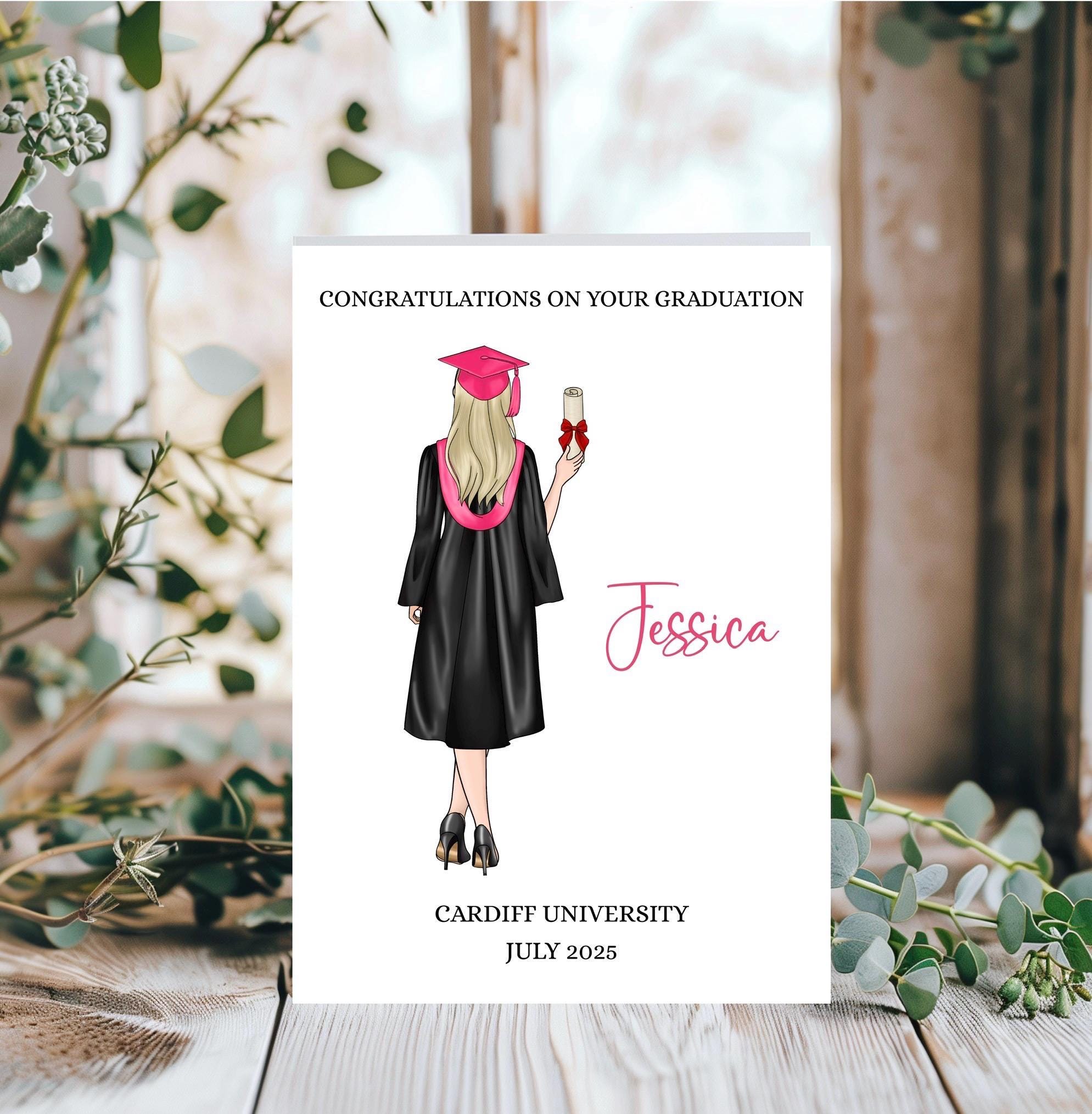 Personalised Graduation Card - Choose Your Hair Style, Colour, Skin ...