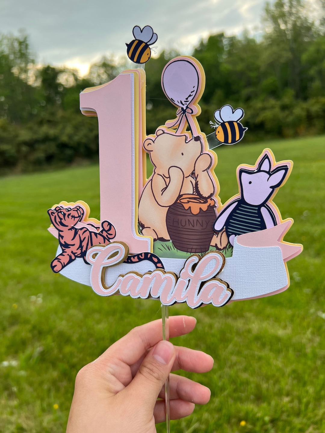 Winnie the Pooh Cake Topper,winnie the Pooh,winnie the Pooh Party, Winnie the Pooh Smash Cake