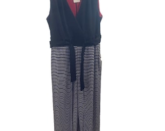 Shelby & Palmer jumpsuit för kvinnor, storlek S 14, hundtandsmönstrad