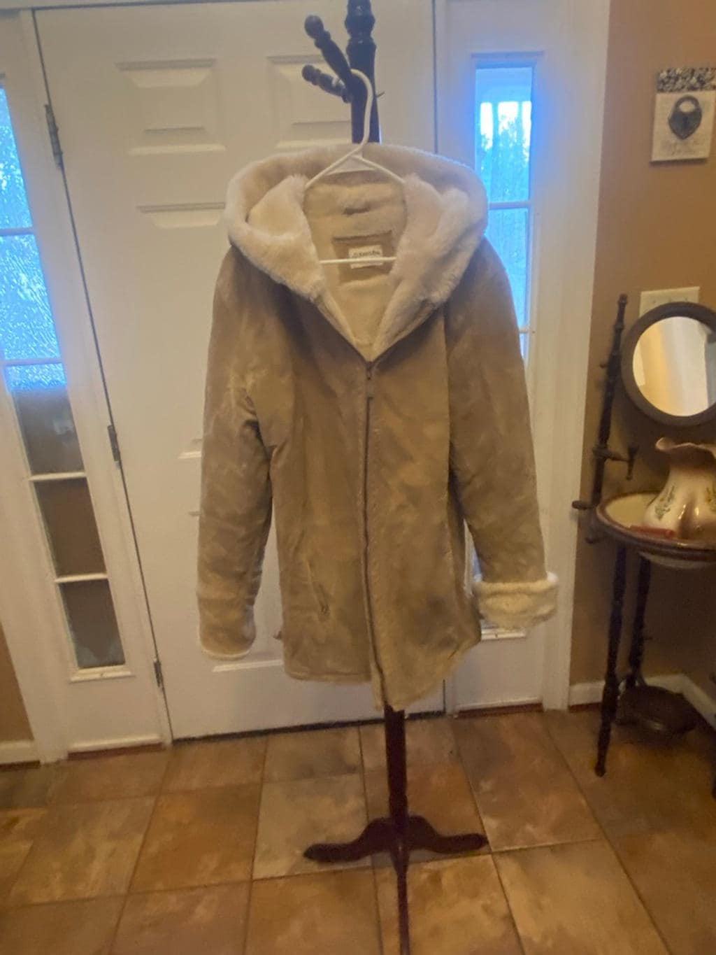 Veste En Cuir Suédé St. John's Bay - Femme Taille 1X - Marron - Vintage Sympa