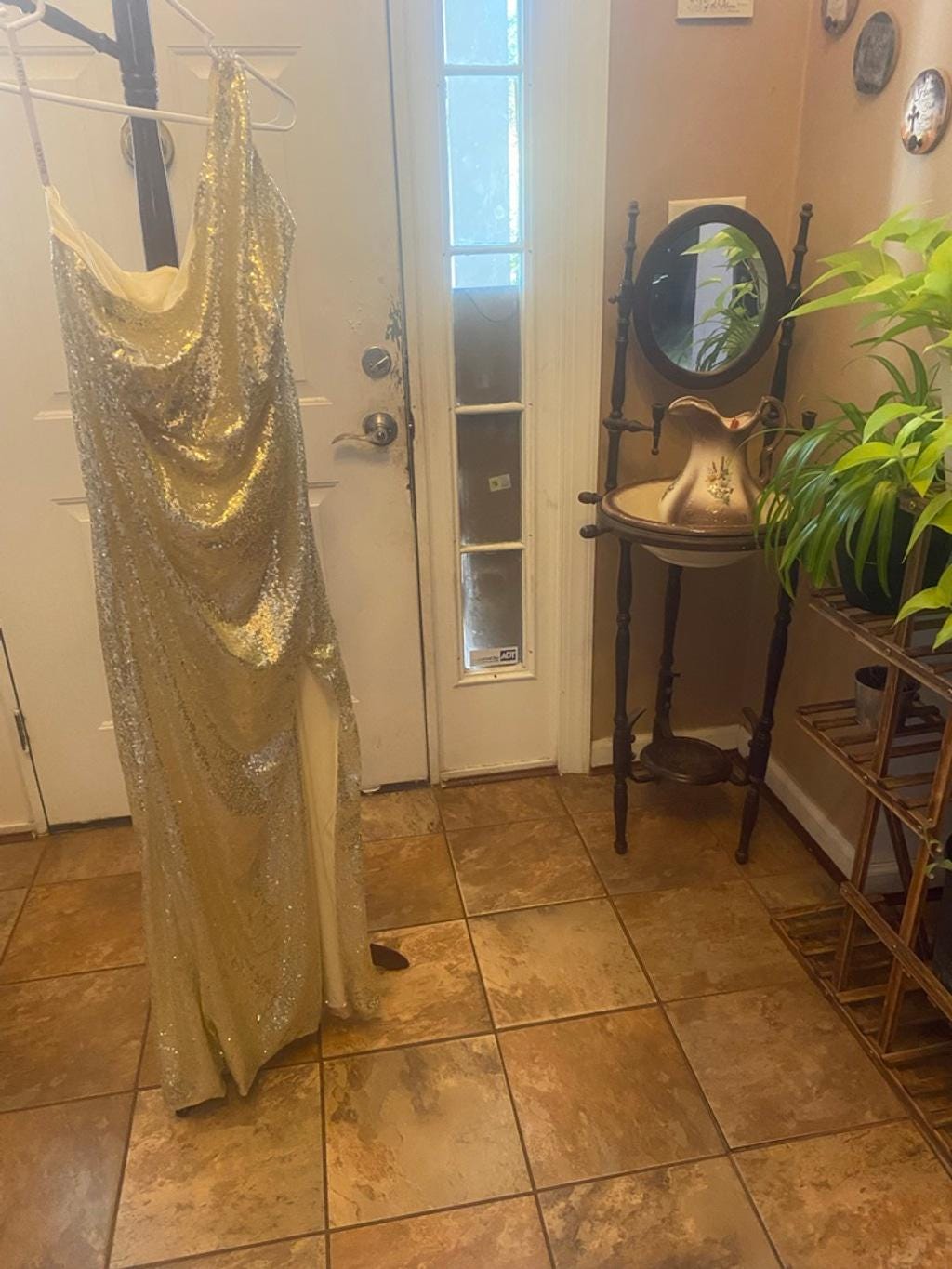 Plus Size Gold Sequin Dress - Etsy