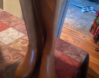 Botas de tacón marrón de Style & Co. para mujer, talla 6