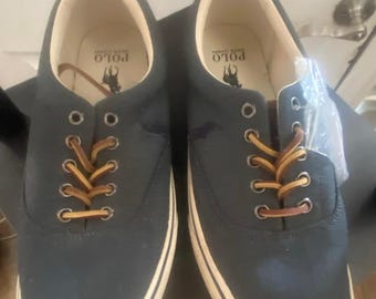 Men's Polo Ralph Lauren Navy Canvas Sneakers S/ 9