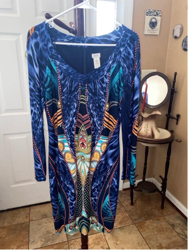 Cache Dress Blue - Etsy