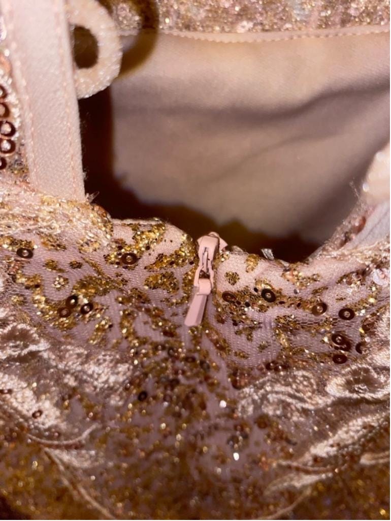 black and gold dresser knobs Sheer Corset Prom Dress with Beaded Embellishments, High Slit, and Draped  Skirt BY DANCING QUEEN 4523 – Bridal Hive main image 1