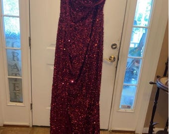 Women's Miss Ord Red Sequin Dress XL
