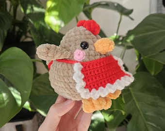 Kurczak na szydełku - prezent amigurumi, dekoracja