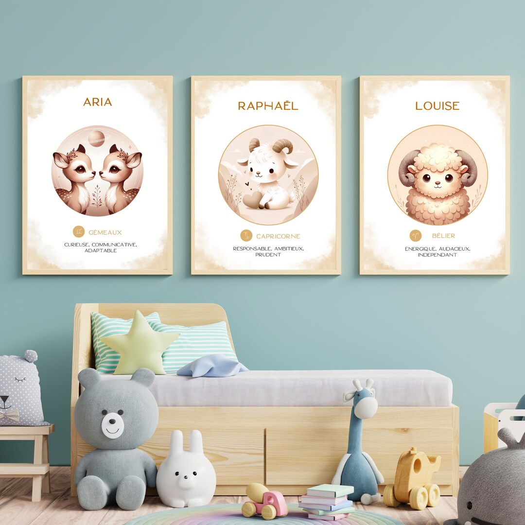 Personalized Astrological Table Gift Birth Baby Child Room Decoration ...