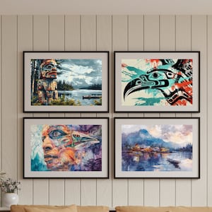 Nature-Inspired BC Scenery Print, Cultural Wall Art, Perfect Gift for Nature Lovers, Celebrate British Columbia at Home