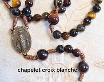 Tiger&#39;s Eye Rosary for Christian prayer
