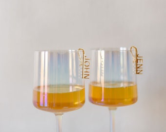 Custom Wine Charms, Name Wine Charms, Name Drink Markers, Wedding Drink Name Tags, Custom Glass Toppers, Custom Wedding Drink Tags