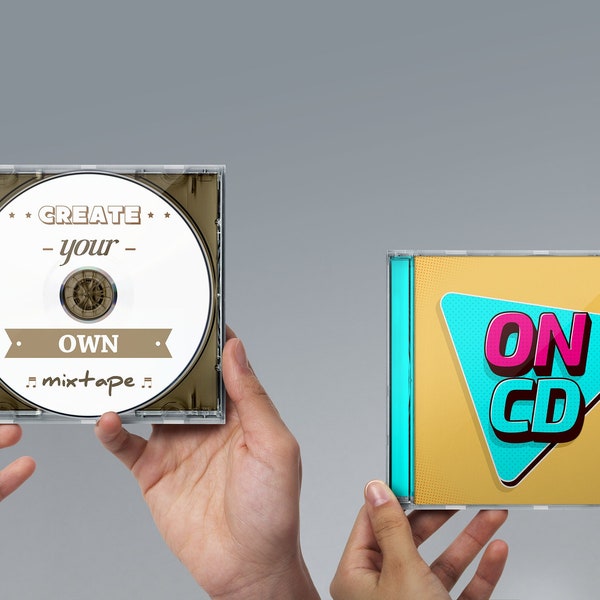 Custom Mixtape on CD // 100% customisable from the CD to the printed artwork // Make your perfect mixtape CD!