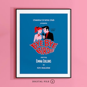 Personlig Hej då Birdie musikalposter︱High School Musical-poster︱Anpassad musikalteaterväggkonst
