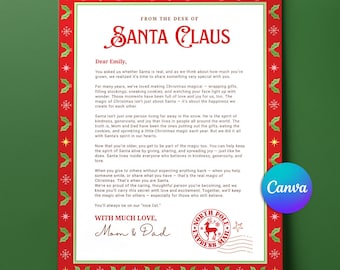 Is Santa Real? Truth About Santa | Explaining Santa To Your Child Letter