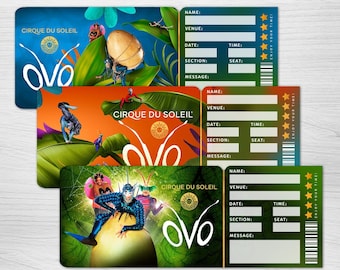 Printable Cirque du Soleil OVO Show Ticket︱Surprise Gift Reveal Ticket