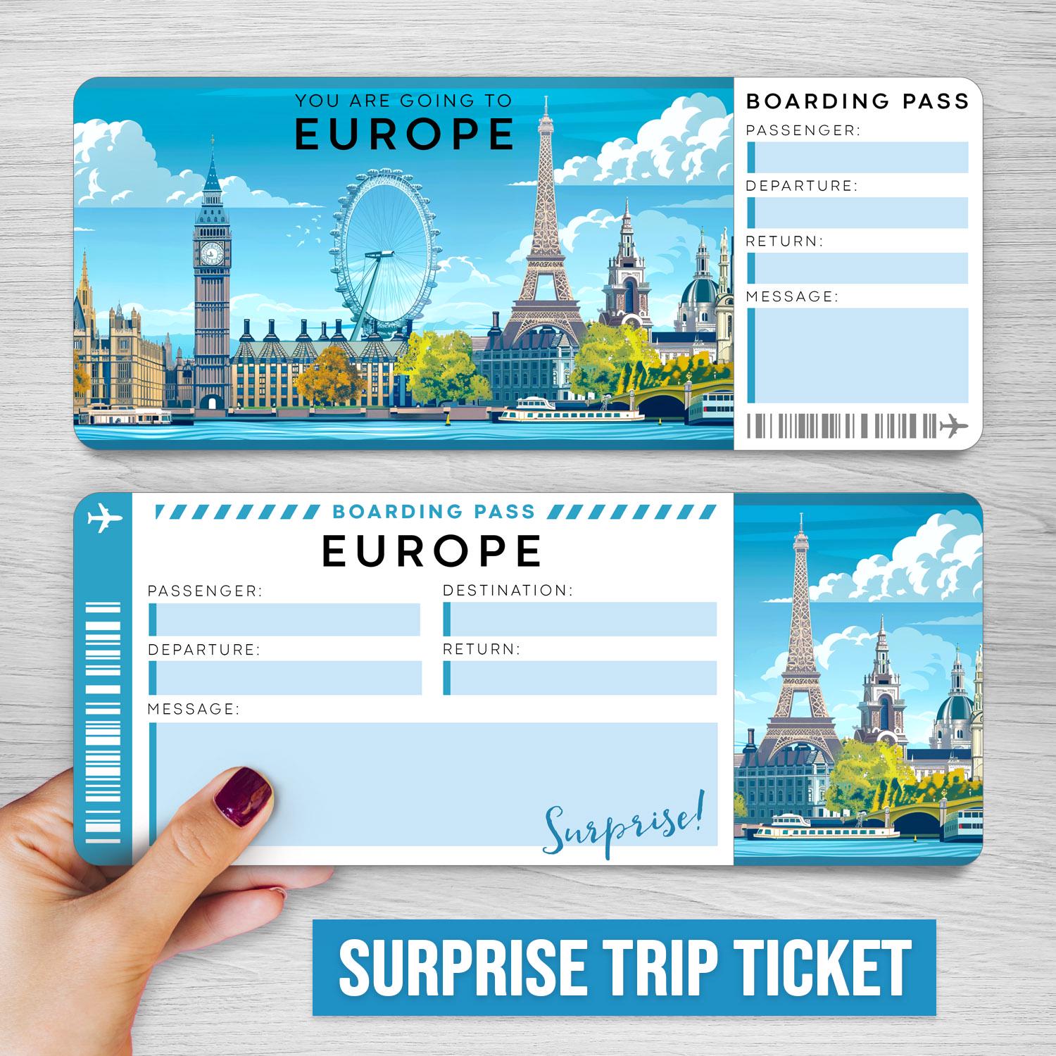 Biglietto Gratta E Vinci Viaggio Sorpresa – Personalizzabile Con Busta Tema Aereo, Regalo Originale Compleanno/EVJF