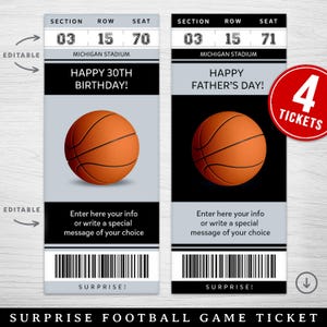 San Antonio Colors Surprise Ticket Geschenk, San Antonio Spielkarte, Basketball Spiel Surprise Ticket, Druckbare Basketball Karte