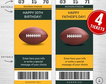 Green Bay Spiel Überraschungsgeschenk Karte | Fussball Offenlegungskarte
