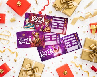 アート・デザイン・音楽 Carouschka's TICKETS Printable Cirque Du Soleil KOOZA Show Ticket︱surprise Gift Reveal
