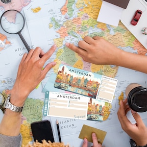 Billete sorpresa de viaje digital a ÁMSTERDAM ︱Tarjeta de embarque para Países Bajos ︱Revelación de escapada de vacaciones ︱Vale regalo para Europa imagen 7