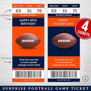 Digital Denver Colors Überraschungskarte Geschenk, Sportspielkarte, Fußballspielüberraschungsgeschenkkarte, bearbeitbarer Geschenkgutschein, Fußballkarte