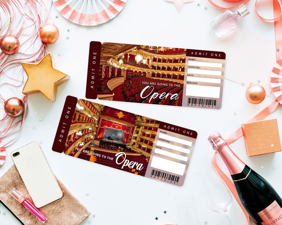 Printable Opera Surprise Surprise Ticket︱opera Night Gift Reveal - Etsy