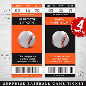 Digitale San Francisco Colors Überraschungskarte Geschenk, SF Baseball Spielkarte, Baseball Überraschungsgeschenkkarte, bearbeitbare Baseball Geschenkkarte