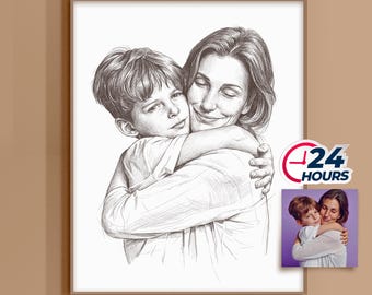 Custom Sketch Portrait from Photo ︱ Personalized Pencil-Style Drawing ︱ Unique Gift for Any Occasion