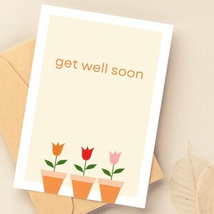Blumen Get Well Karte, besser sein bald Karte, Post OP, stark bleiben, schnelle Genesung druckbare Grußkarte, sofortiger digitaler Download