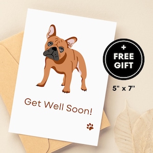 Cute Dog Get Well Card Printable, Funny Speedy Recovery Card, Feel Better Soon, Pup Humor, Pug Greetings, For Dog Fans, Digital Download