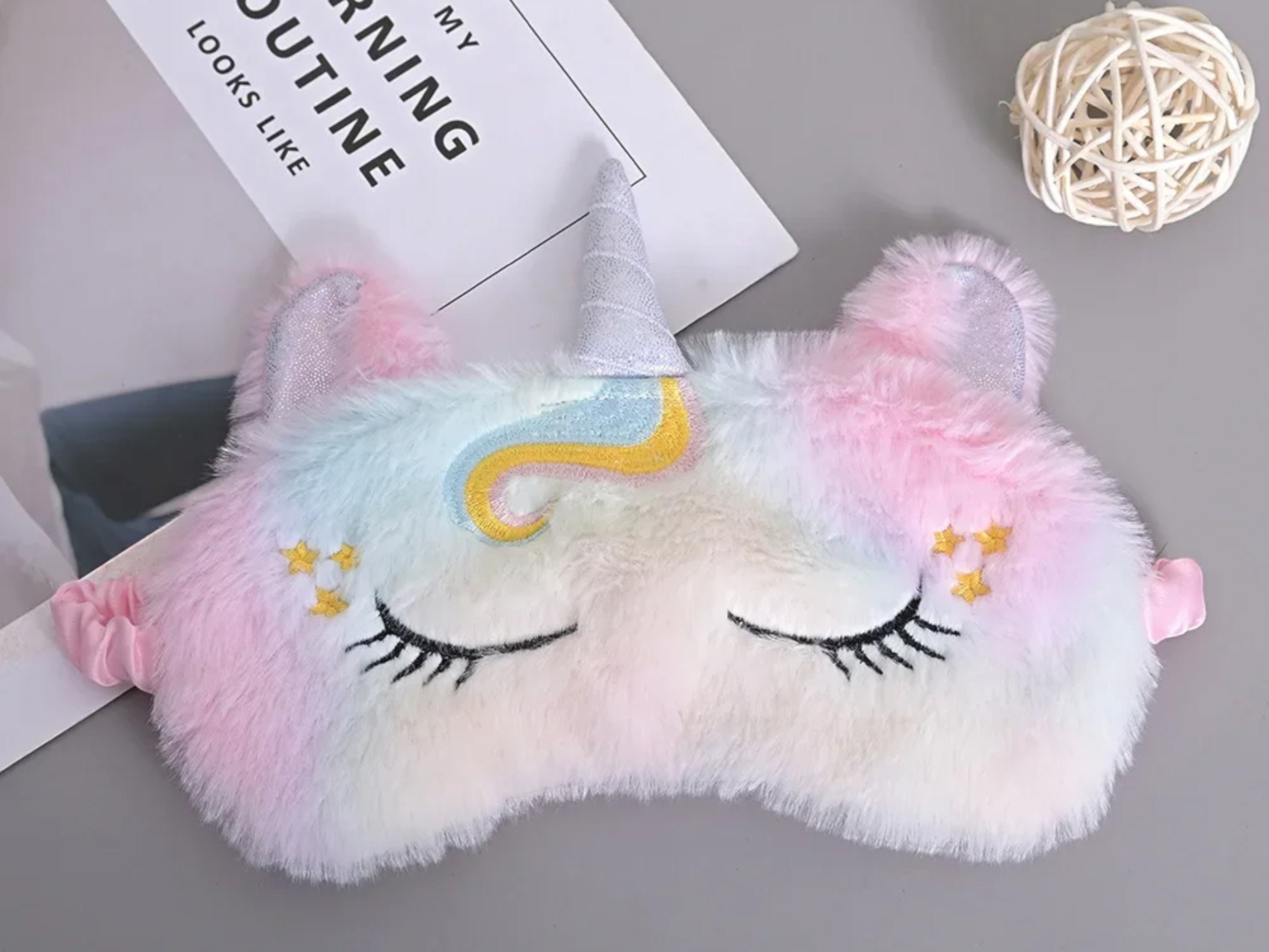 Babyhug Plush Unicorn Eye Mask with Head Rest - Pink