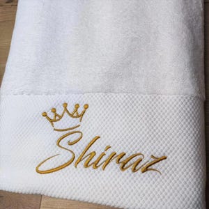 Personalized Embroidered Towels | Custom Spa & Salon Towels with Crown Logo