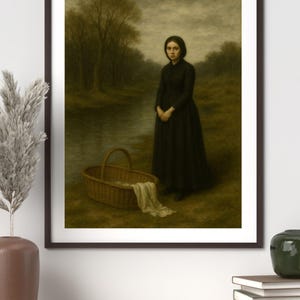 Gothic Digital Art Print | Dark Victorian Wall Art | Moody Symbolist Portrait | Witchy Feminine Aesthetic | Printable Gothic Artwork