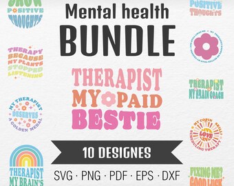 Mental Health Sarcasm SVG Bundle: Funny Sarcastic Quotes (Digital Files)