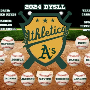 Baseball Team Banner, Little League Baseball Banner, Sport Banner, TBALL BANNER