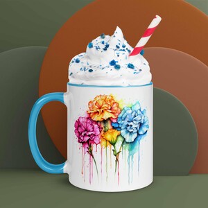 Beautiful Vibrant Flowers Mug, Coffee Cup, Flowers Lover, lovely nice gift, 11 - 15 Oz White Glossy Cup, Tea Mug, dishwasher microwave safe